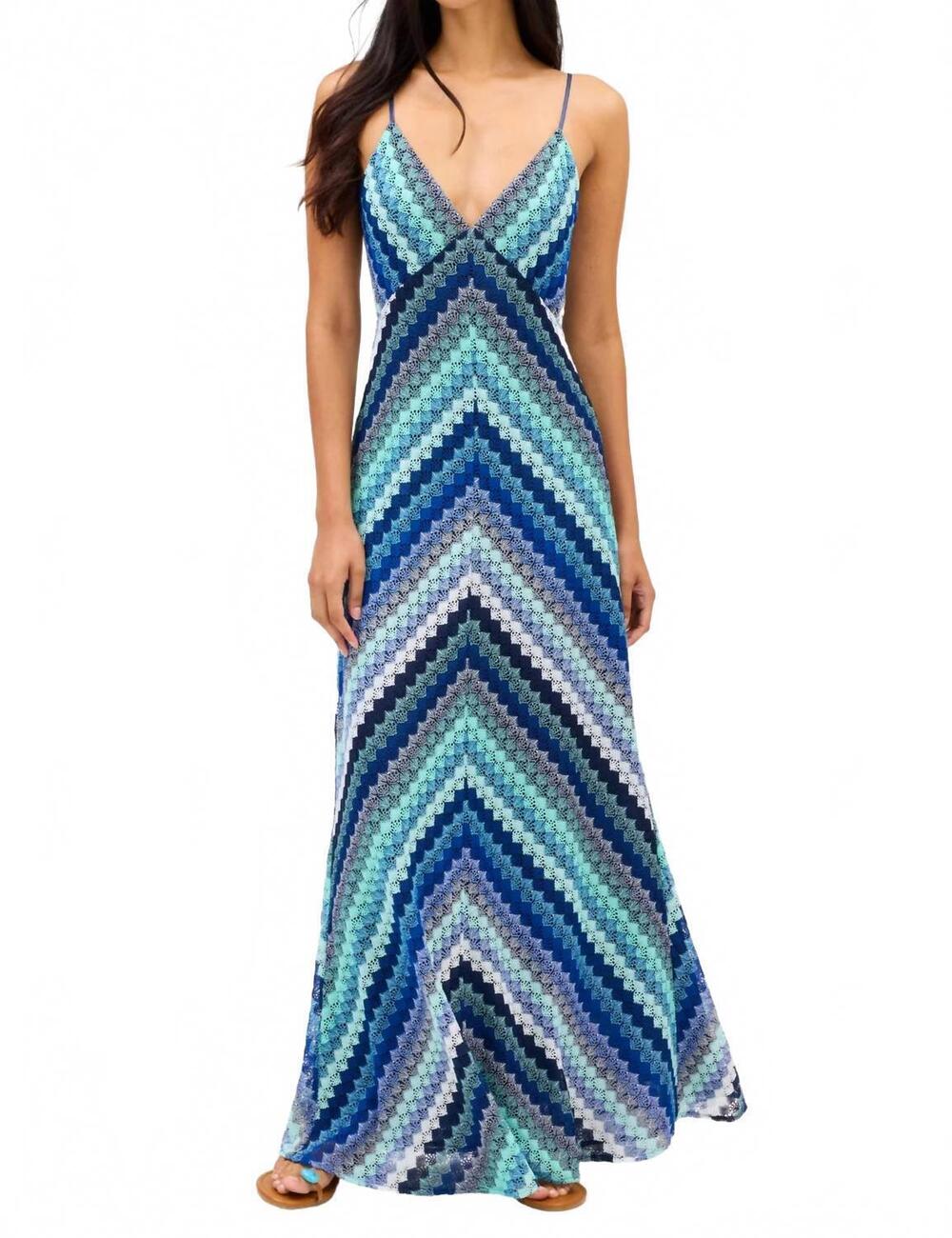 NEW ALLISON NEW YORK nellie maxi dress in mint multi